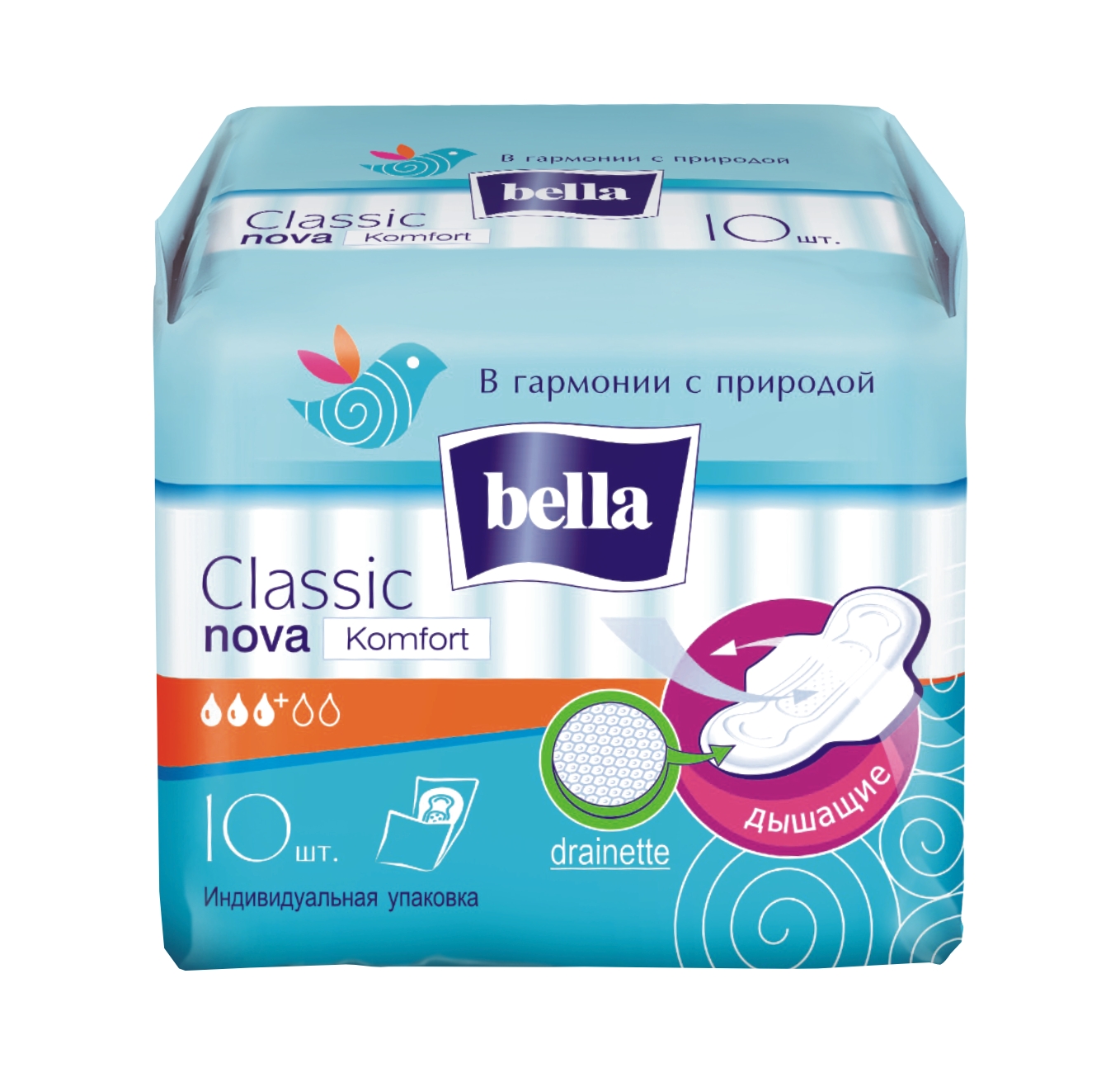 Гігієнічні прокладки Bella Classic Nova Komfort, 10 шт (BE-012-RN10-037) - фото 1