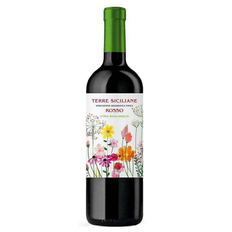 Вино Terre Siciliane Rosso Biologico IGT, красное, сухое, 12,5%, 0,75 л - фото 1