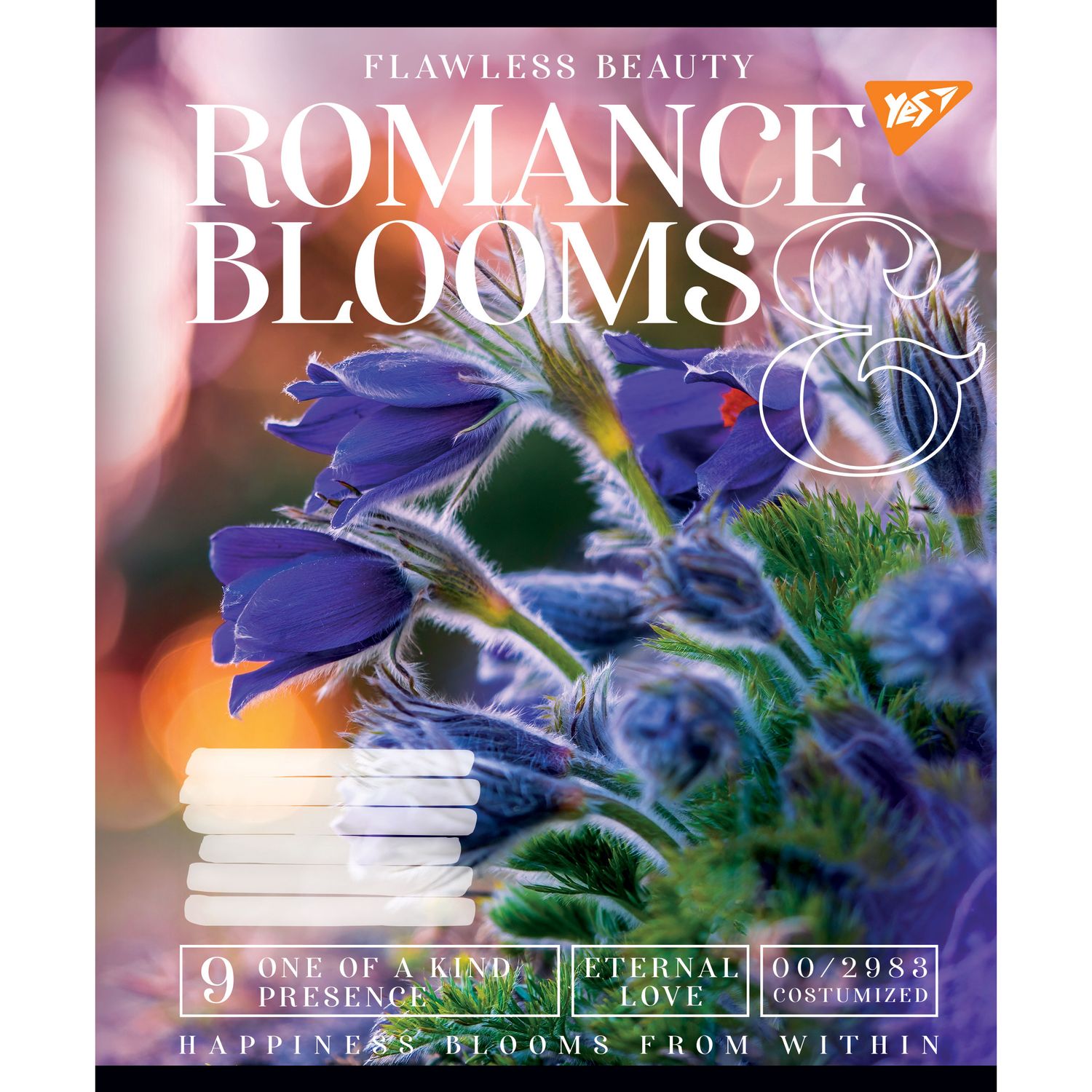 Зошит для записів Yes Romance blooms, A5, в клітинку, 48 аркушів, 10 шт. (766446) - фото 5