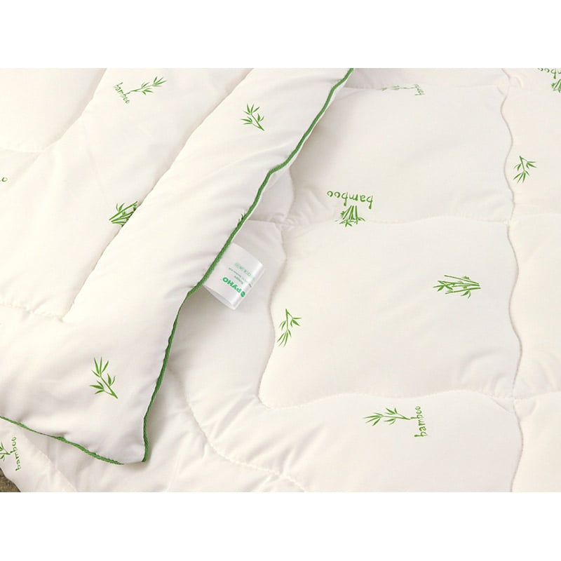 Одеяло бамбуковое Руно, 205х172 см, белый с салатовым (316.52_Bamboo Style) - фото 2