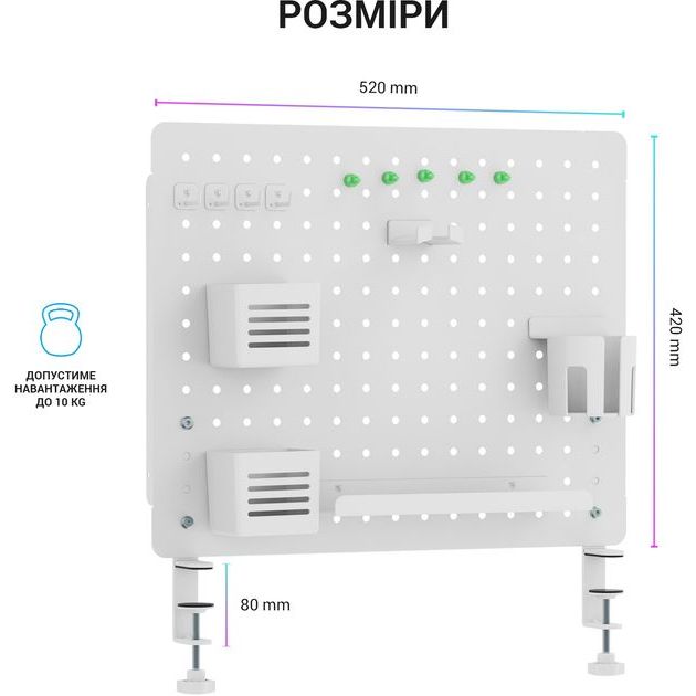 Настольная доска-органайзер OfficePro DO1090W White (DO1090W) - фото 6