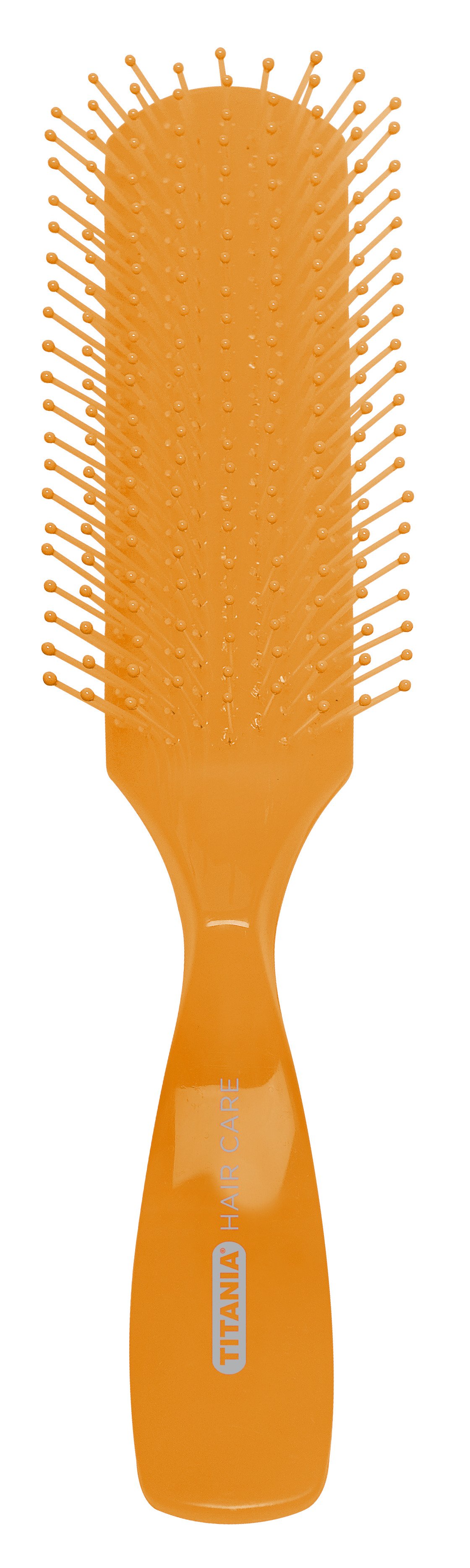 Щітка для волосся Titania масажна, 9 рядів, помаранчевий (1830 оранж) - фото 1