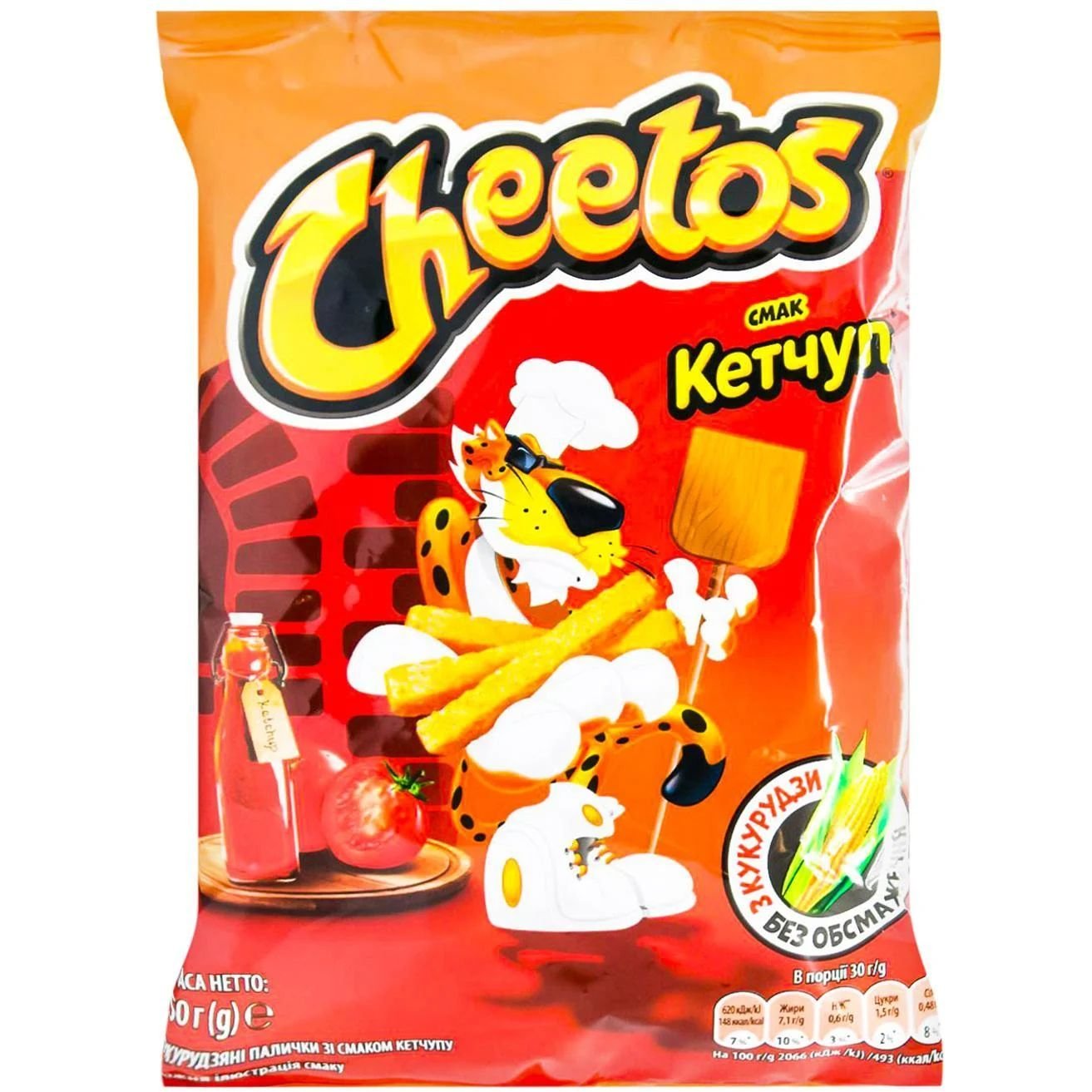Снеки Cheetos кукурузные со вкусом кетчупа 90 г - фото 1