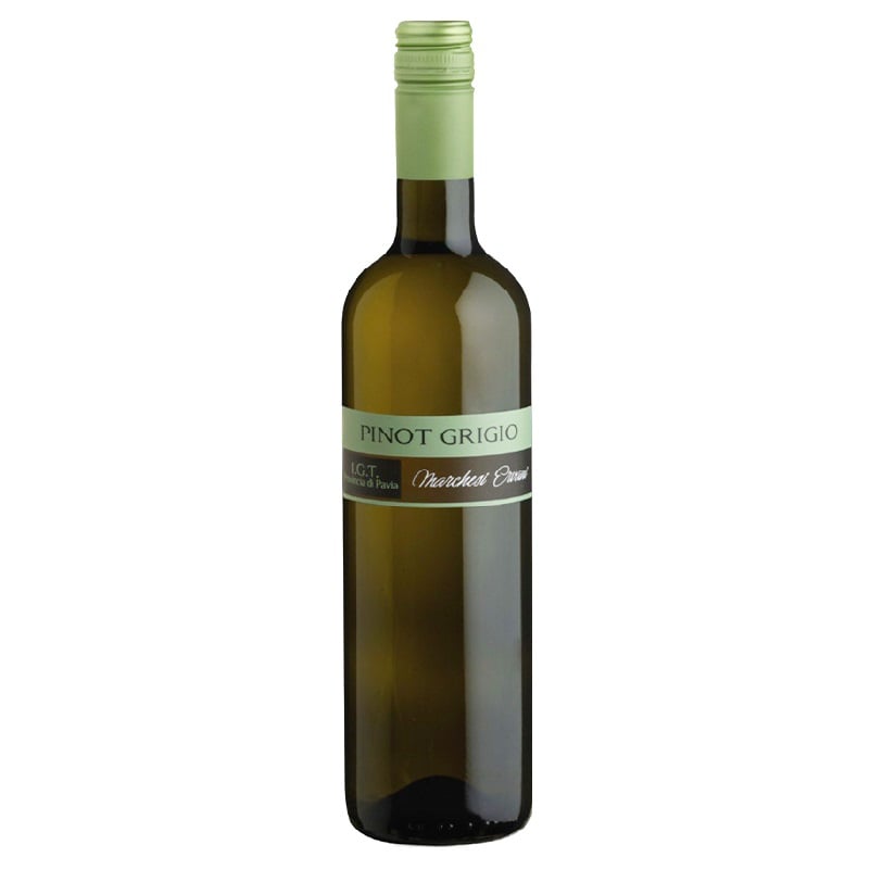 Вино Marchesi Ervani Pinot Grigio Provincia di Pavia IGT, белое, сухое, 11,5%, 0,75 л - фото 1