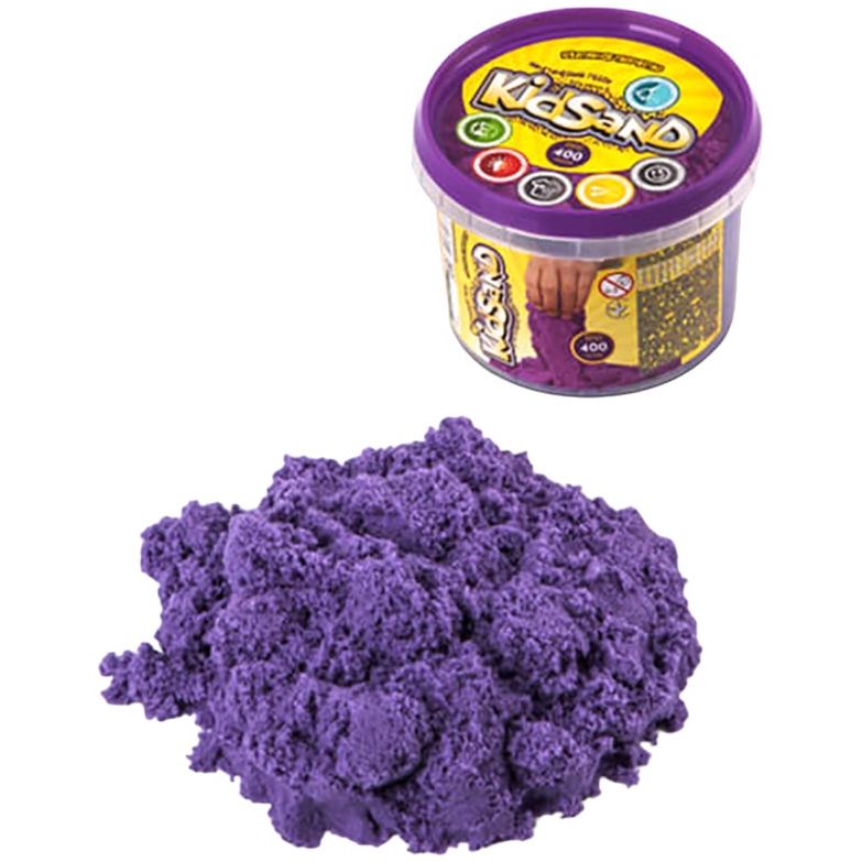 Набор креативного творчества Кинетический песок Danko Toys KidSand KS-01-06, 400 гр Фиолетовый - фото 1