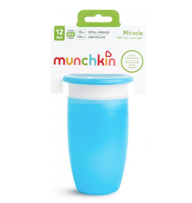 Чашка-непроливайка Munchkin Miracle 360 с крышкой, 296 мл, голубой (051858) - фото 5