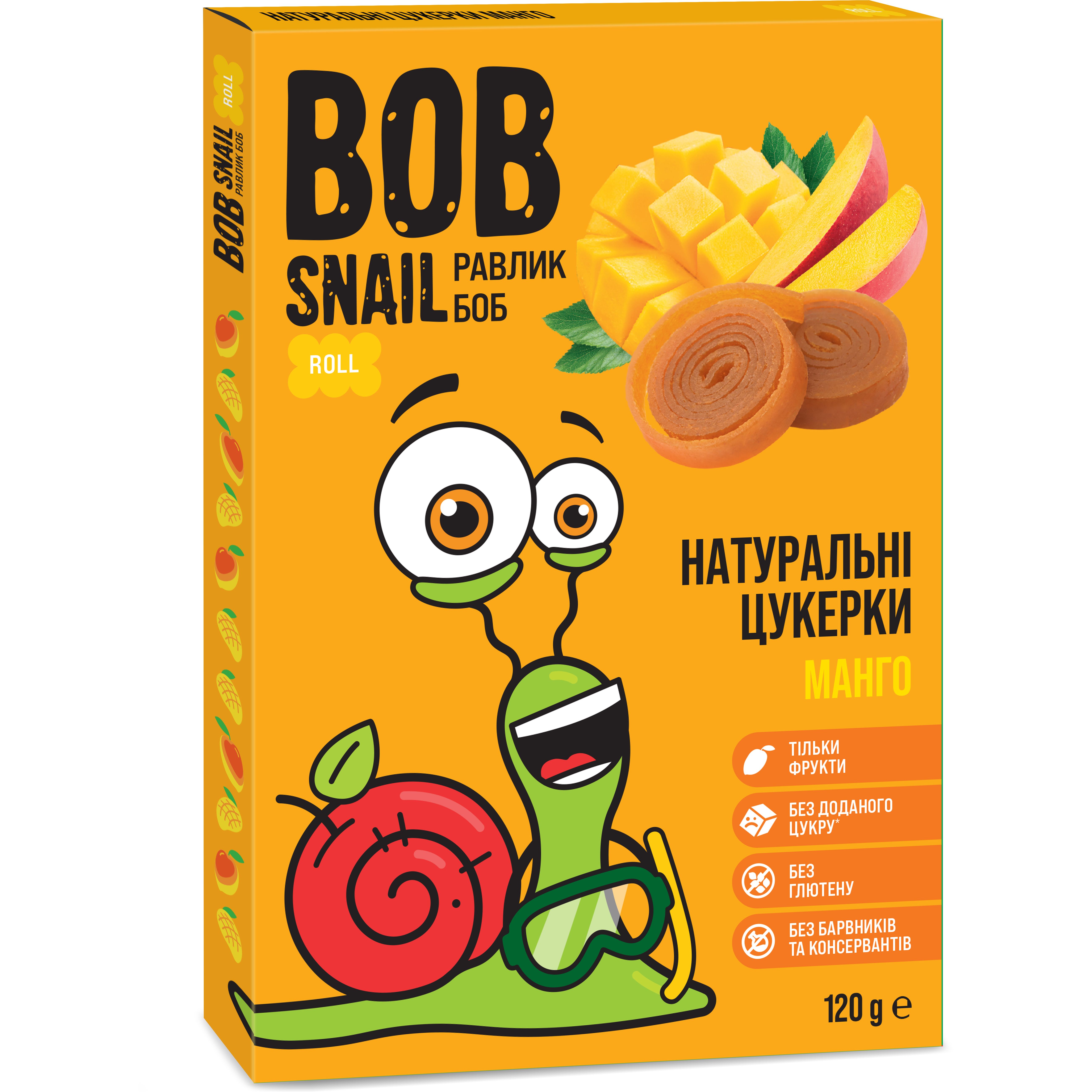 Фруктовые манговые конфеты Bob Snail 120 г - фото 1