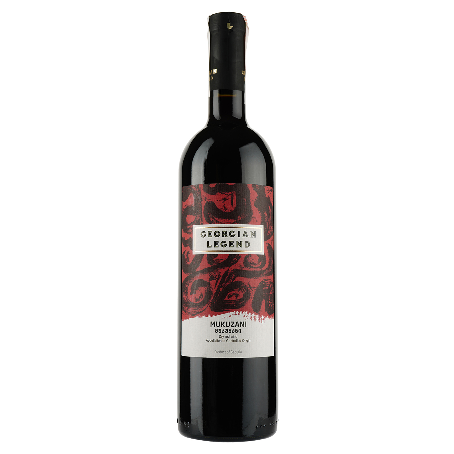 Вино Georgian Legend Мукузані, червоне, сухе, 11-13%, 0,75 л - фото 1