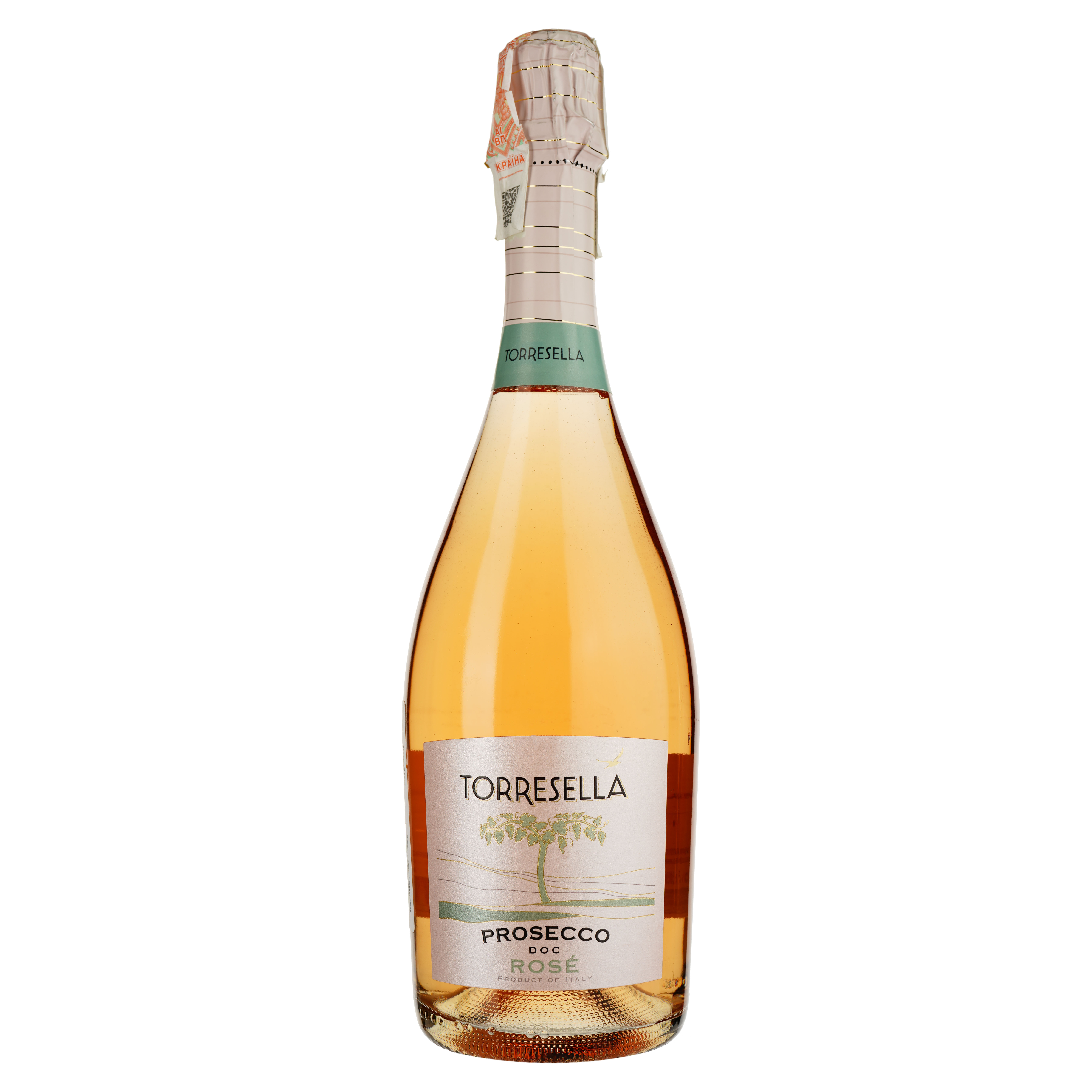 Игристое вино Santa Margherita Torresella Prosecco Rose Brut DOC, розовое, брют, 11,5%, 0,75 л - фото 1