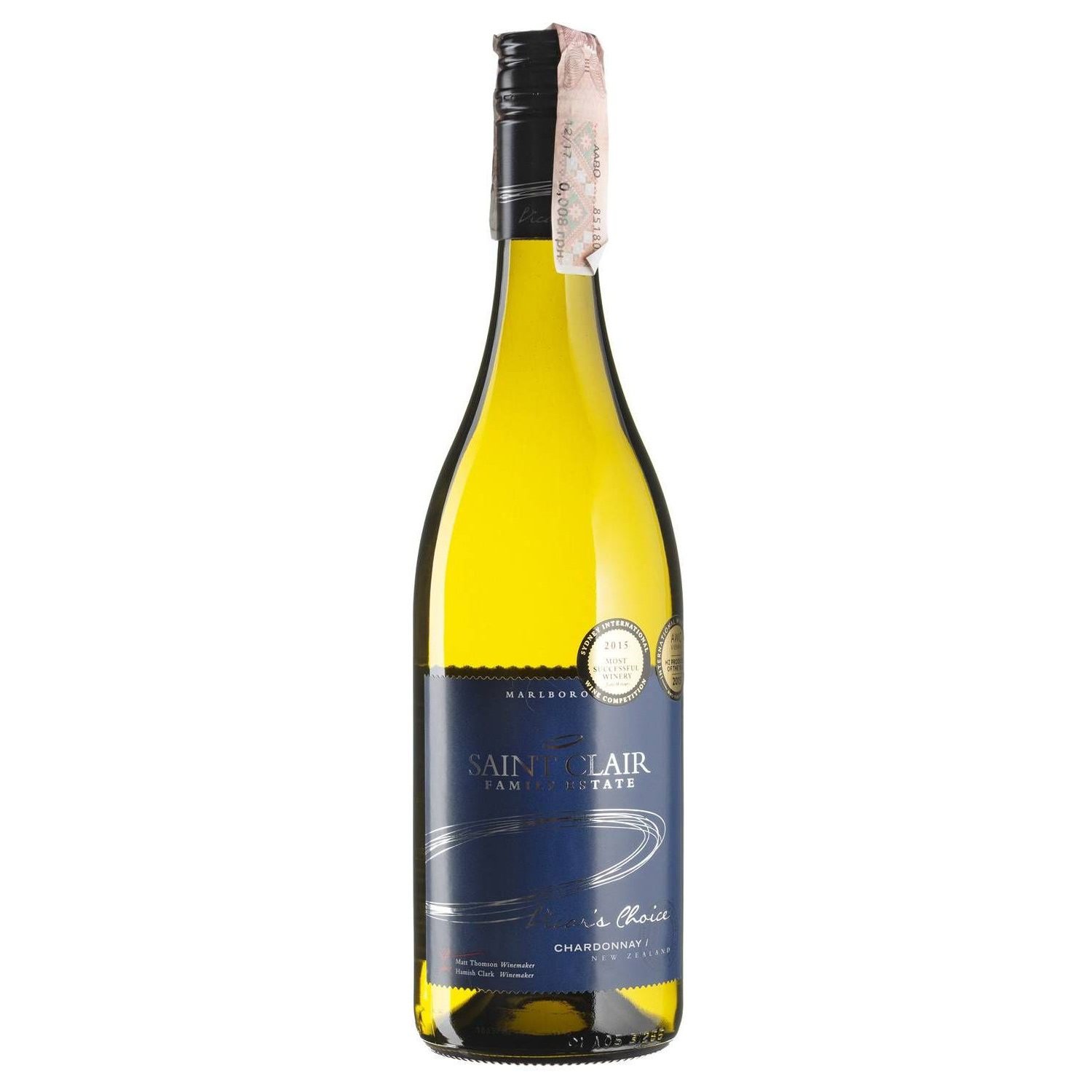 Вино Saint Clair Chardonnay Vicar's Choice, белое, сухое, 0,75 л - фото 1