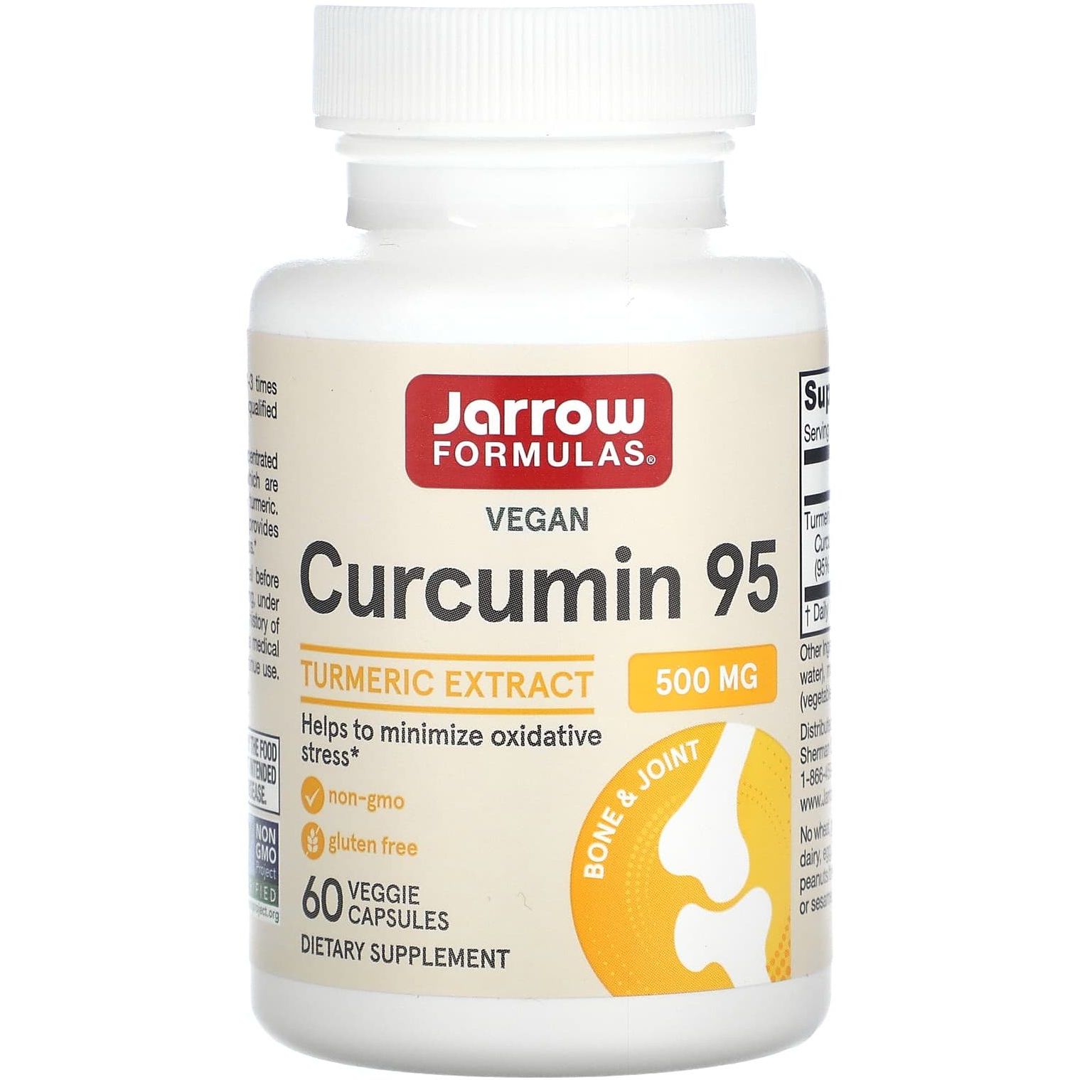 Куркумін Jarrow Formulas Curcumin 95, 500 мг 60 капсул - фото 1