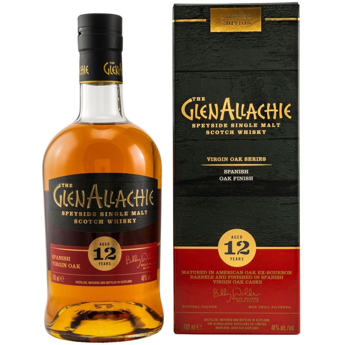 Виски Glenallachie 12 yo Spanish Virgin Oak Single Malt Scotch Whisky, 48%, в подарочной упаковке, 0,7 л - фото 1