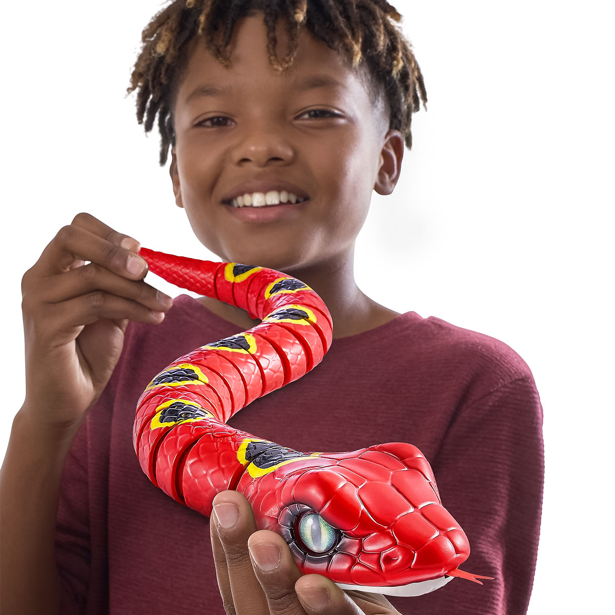 Интерактивная игрушка Robo Alive Cкользящая змея, красный (7150-2) - фото 2