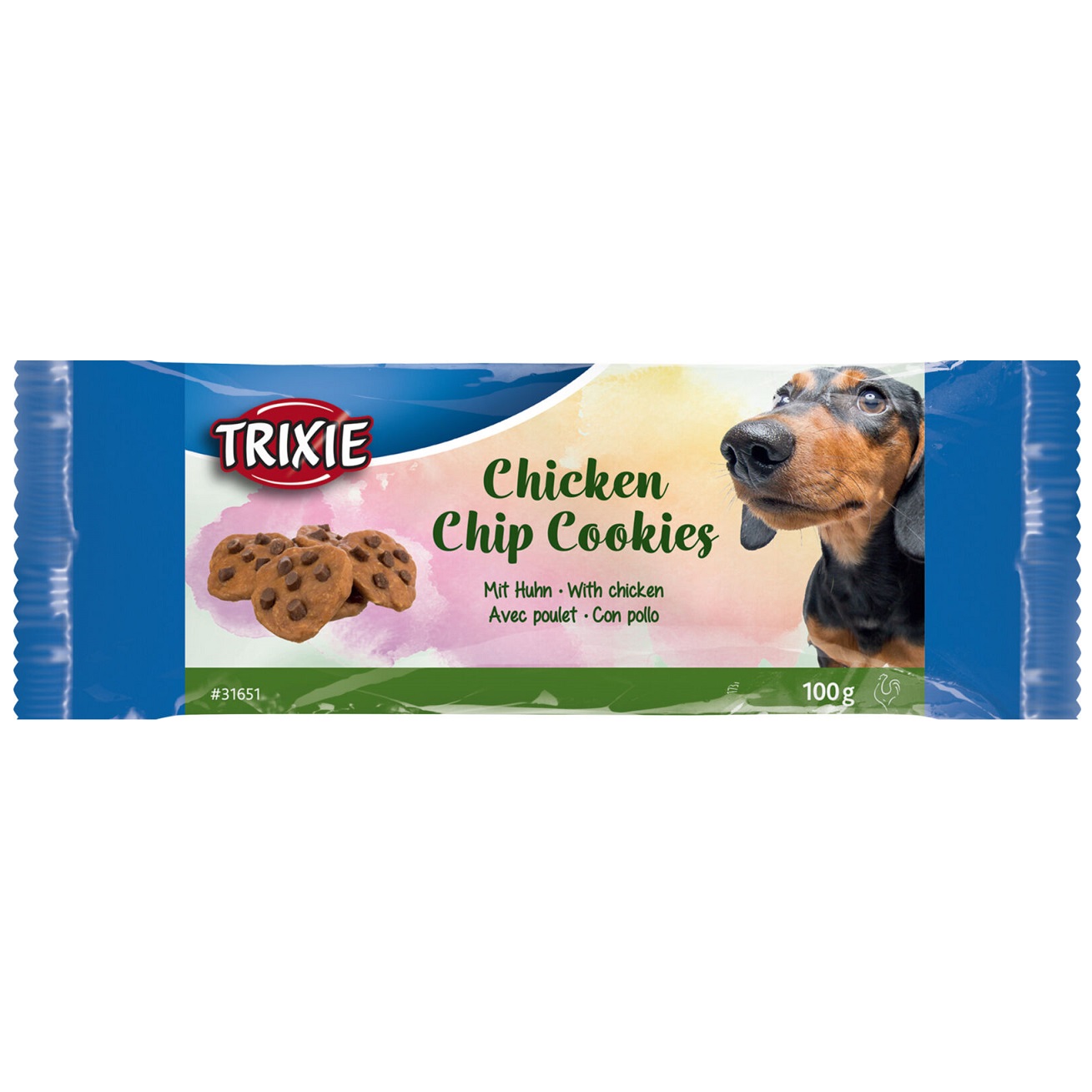 Лакомства для собак Trixie Chicken Chip Cookies, печенье и курица, 100 г (31651) - фото 1