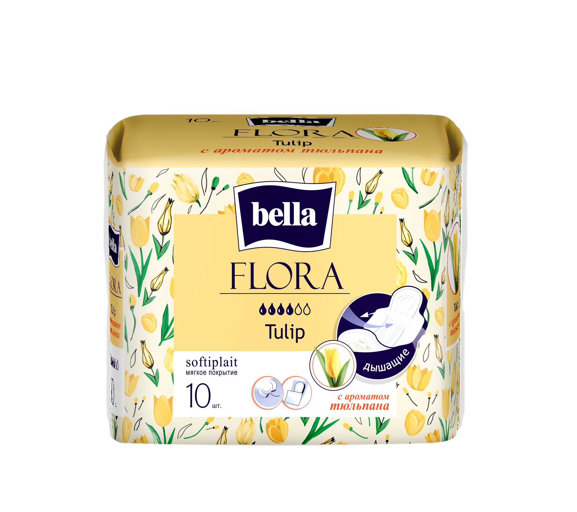 Гигиенические прокладки Bella Flora Tulip, 10 шт (BE-012-RW10-097) - фото 1