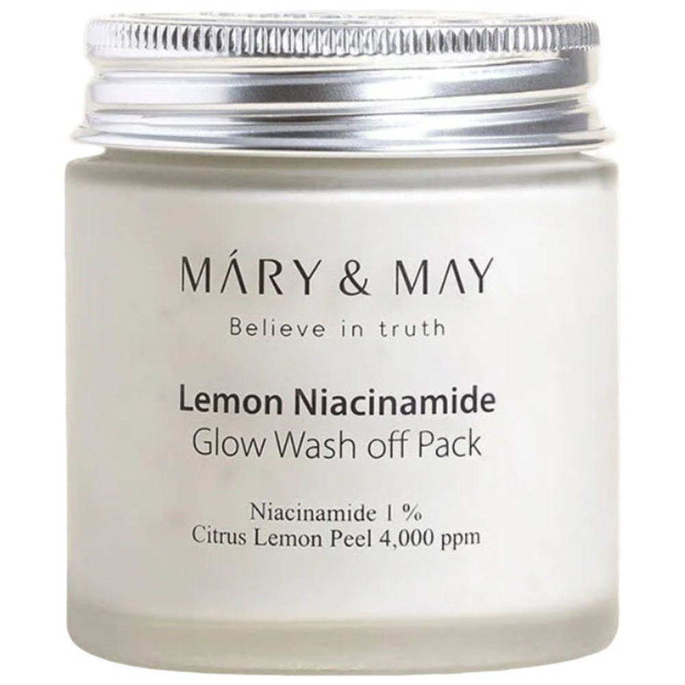 Осветляющая глиняная маска Mary&May Lemon Niacinamide Glow Wash off Pack 125 г (BT19968) - фото 1