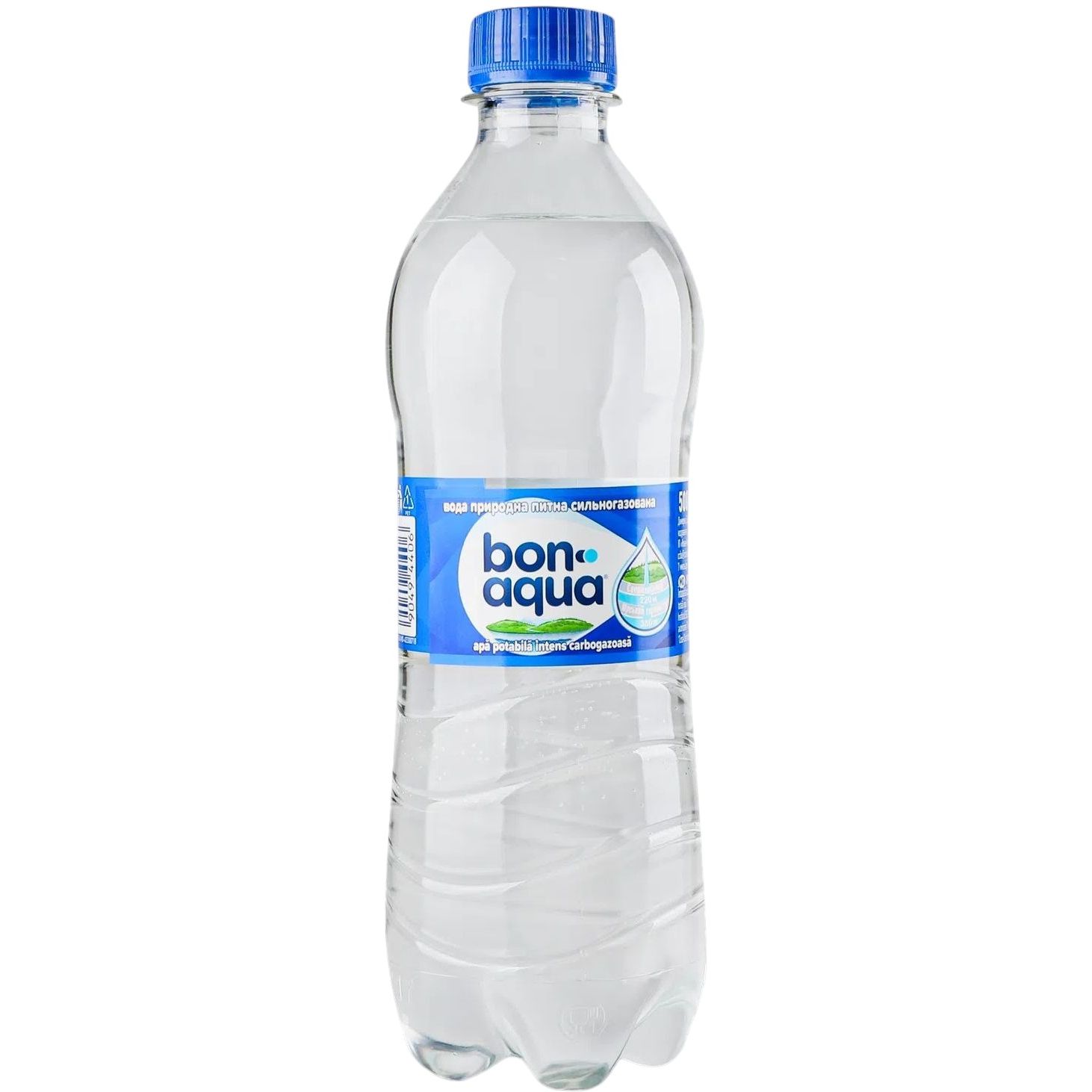 Вода питьевая BonAqua сильногазированная 500 мл - фото 1