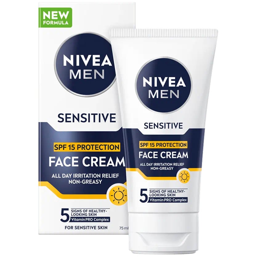 Крем для лица Nivea Men для чувствительной кожи с SPF 15 защитой 75 мл (88543) - фото 3