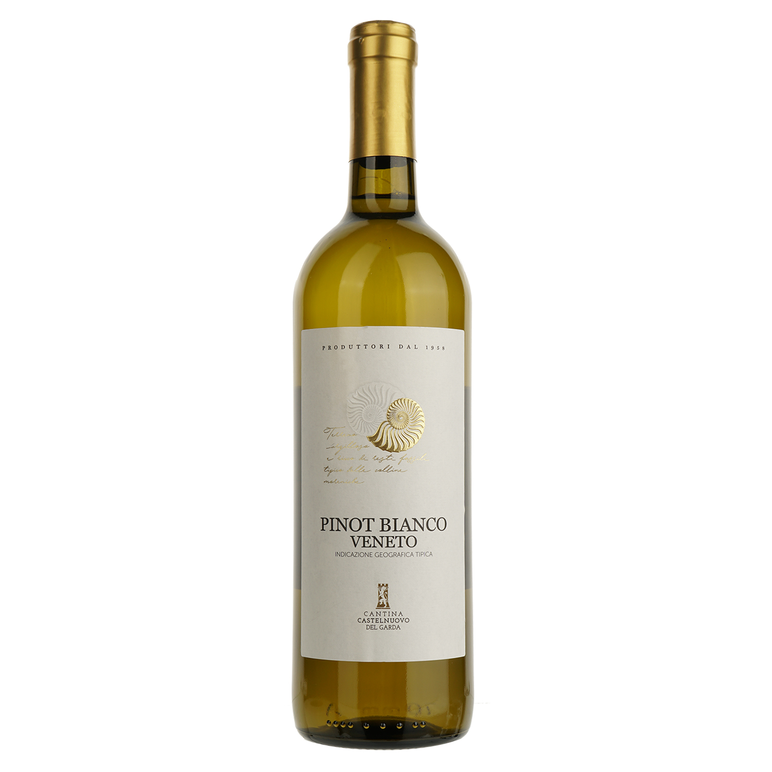 Вино Castelnuovo del Garda Pinot Bianco біле сухе 0.75 л - фото 1