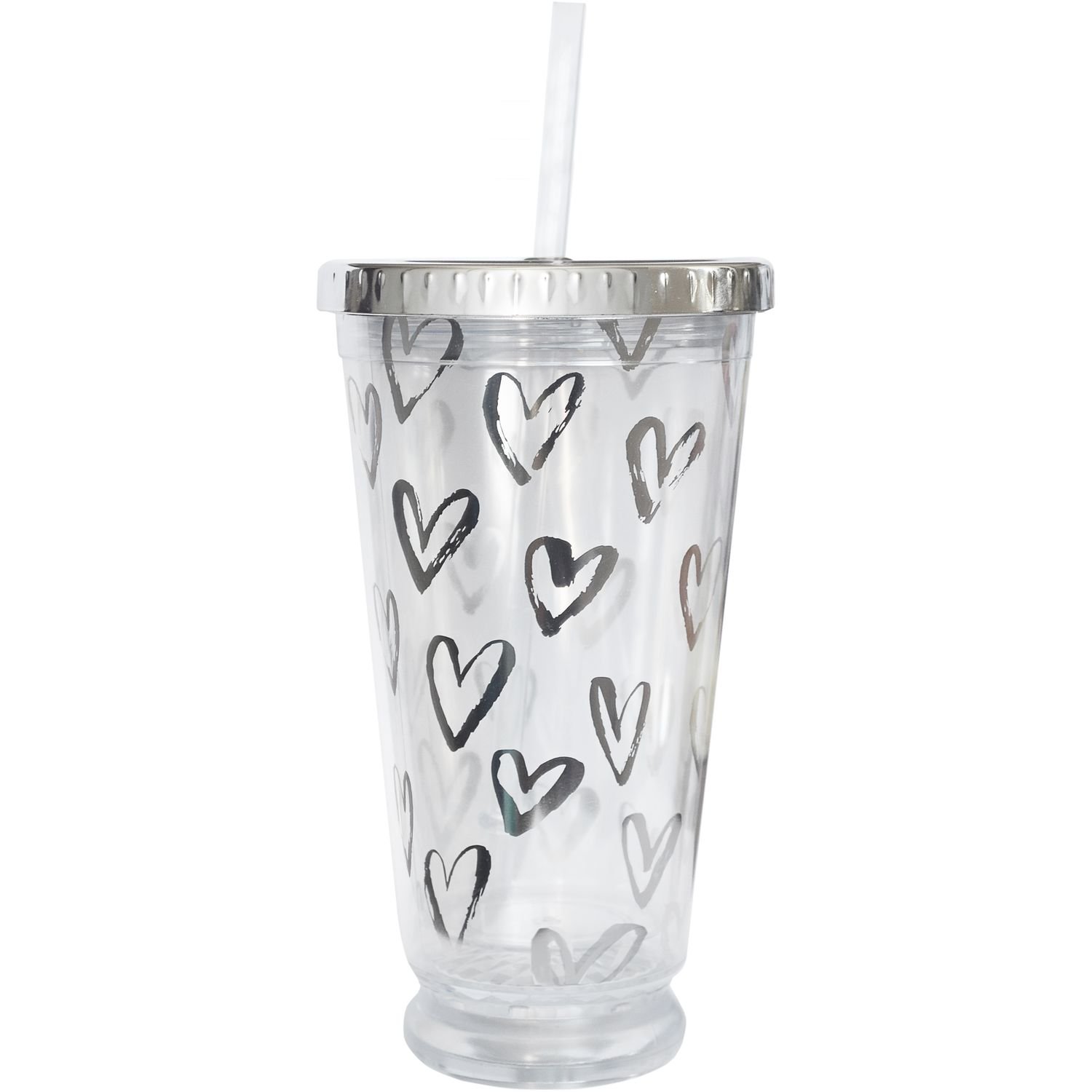Тамблер-склянка Yes Hearts, з LED-підсвічуванням, 490 мл, прозора (707045) - фото 1