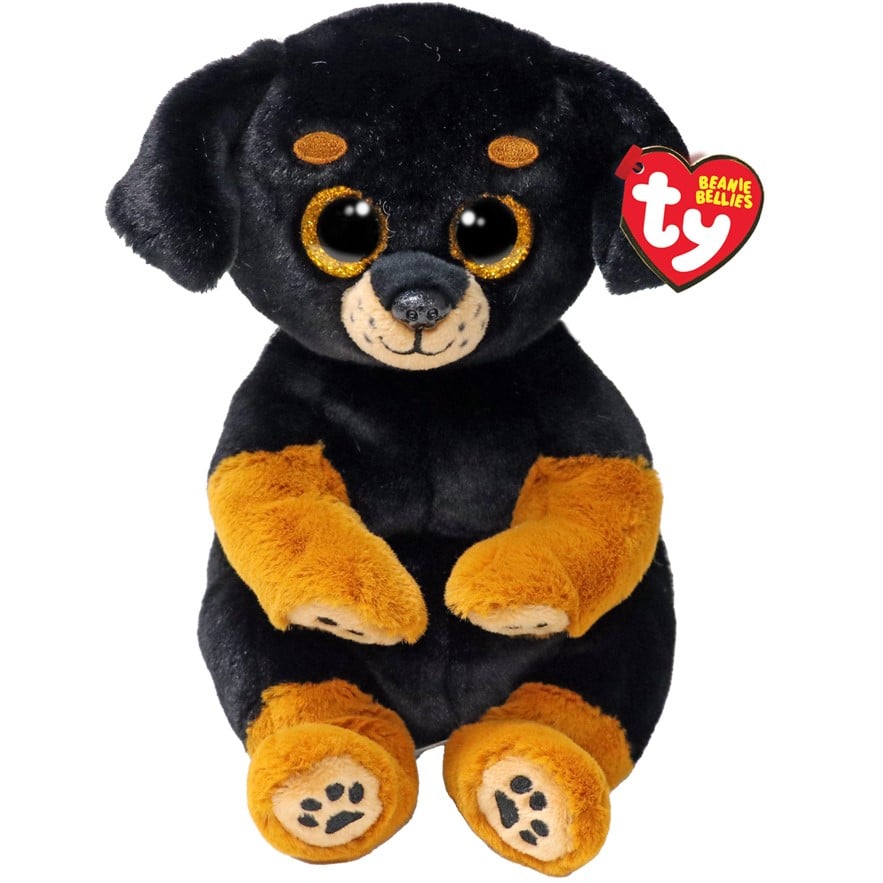 М'яка іграшка TY Beanie Bellies Пес Rottweiler 25 см (41290) - фото 1