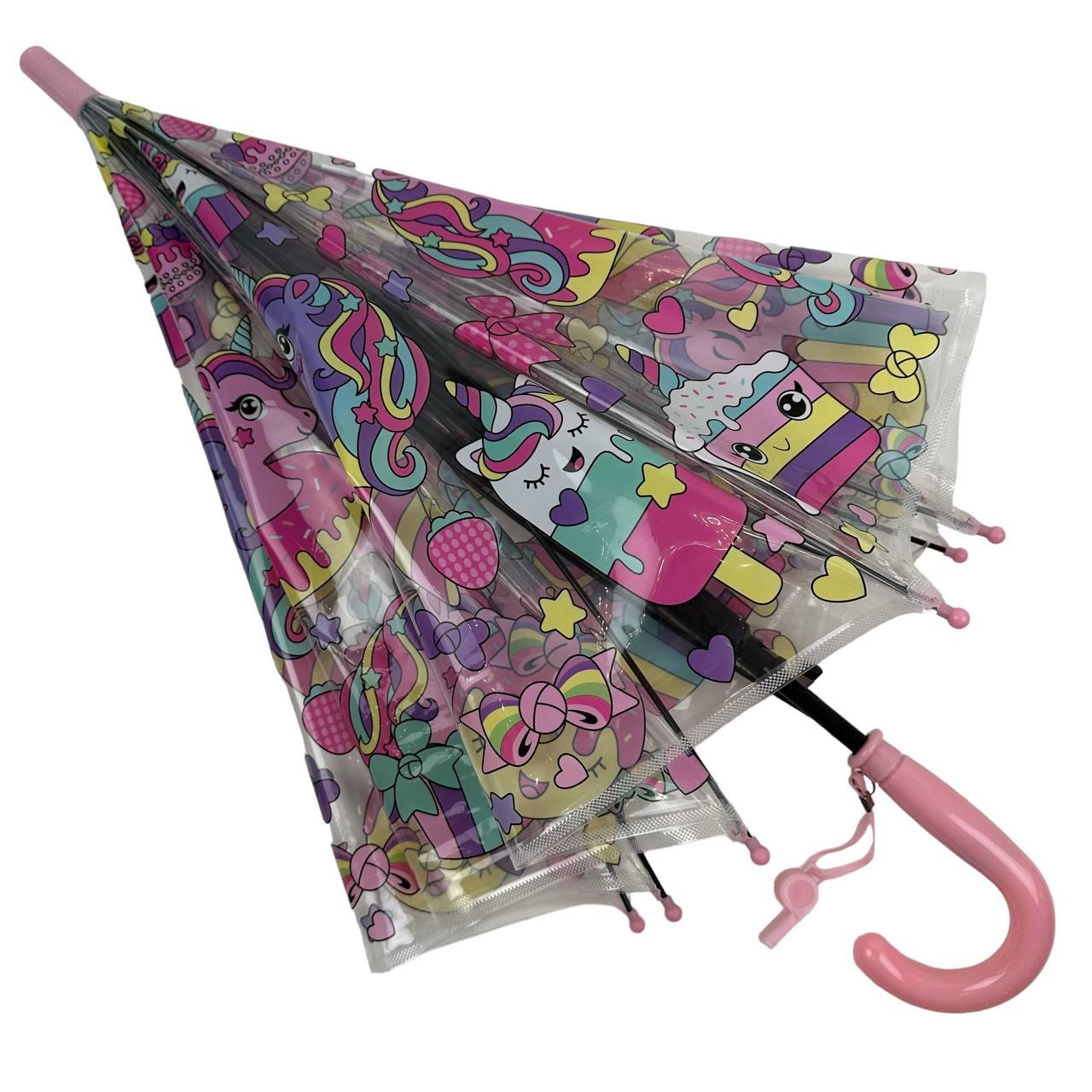 Жіноча складана парасолька напівавтомат Fiaba 74 см рожева - фото 2