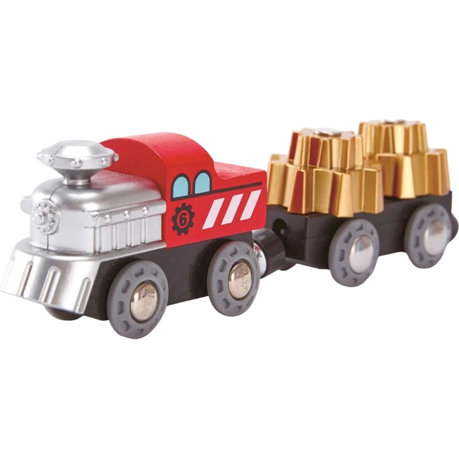 Набор для игрушечной железной дороги Hape Грузовой поезд с шестеренками (E3751) - фото 1