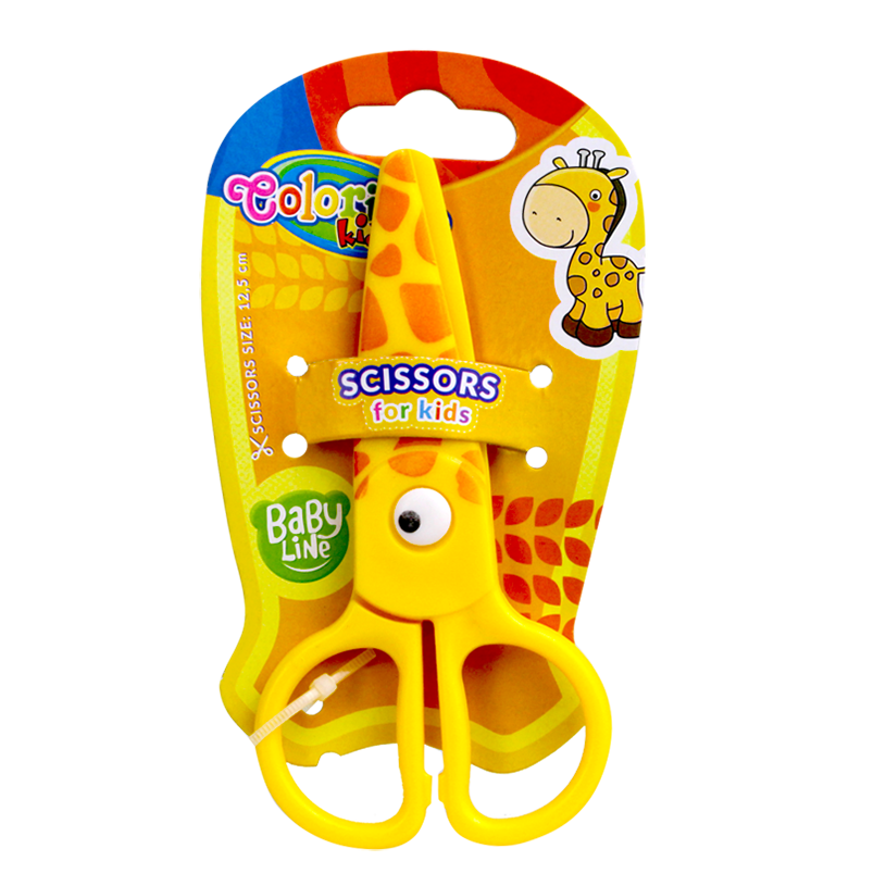 Ножницы детские Colorino, пластиковые, 12,5 см, желтый (37275PTR) - фото 1