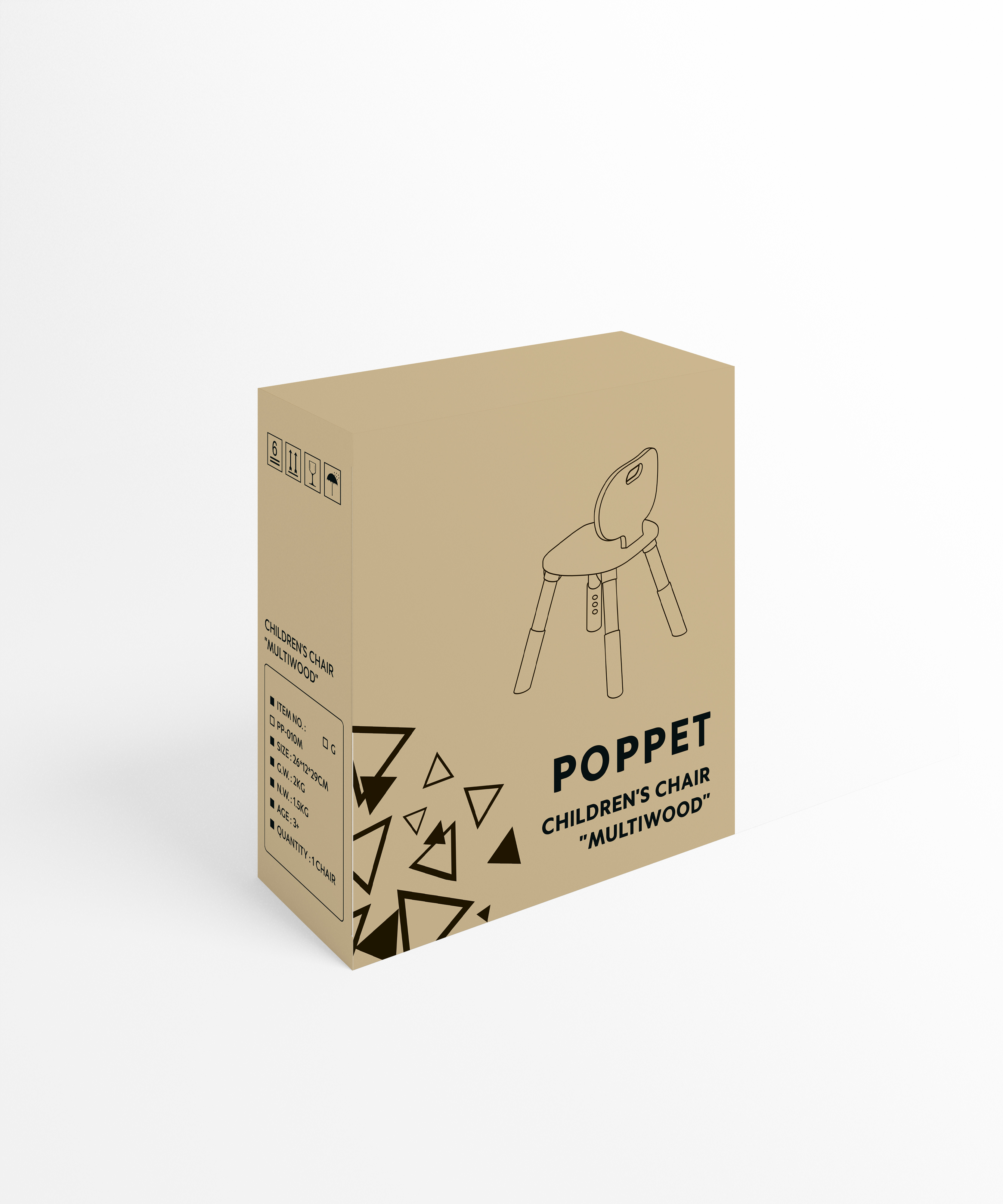 Набір Poppet Multiwood Крісло + Подушка для стільця (PP-010M-G) - фото 4