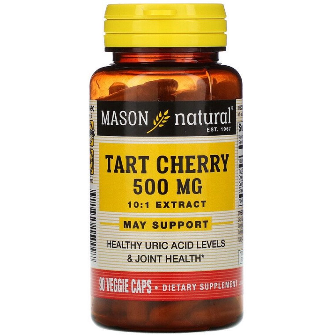 Вишневый экстракт Mason Natural Tart Cherry 500 мг 90 вегетарианских капсул - фото 1