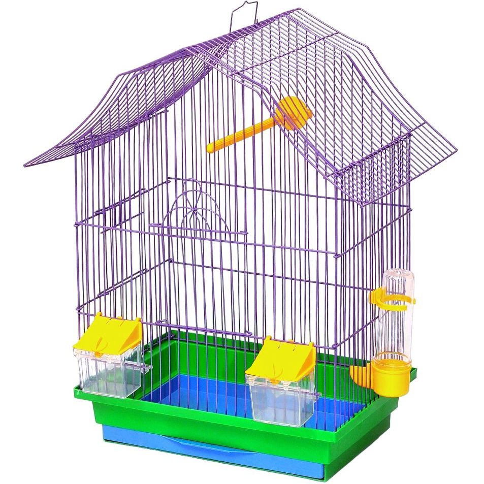 Клітка для птахів Лорі Міні-2, цинк, 33х23х47 см, в ассортименті - фото 3