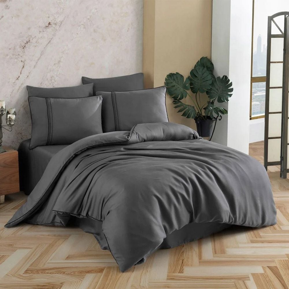 Комплект постельного белья Hobby Silk-Modal евро антрацит (606525_2,0) - фото 1