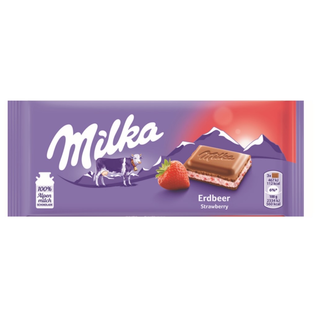 Шоколад молочний Milka Strawberry, 100 г (896973) - фото 1
