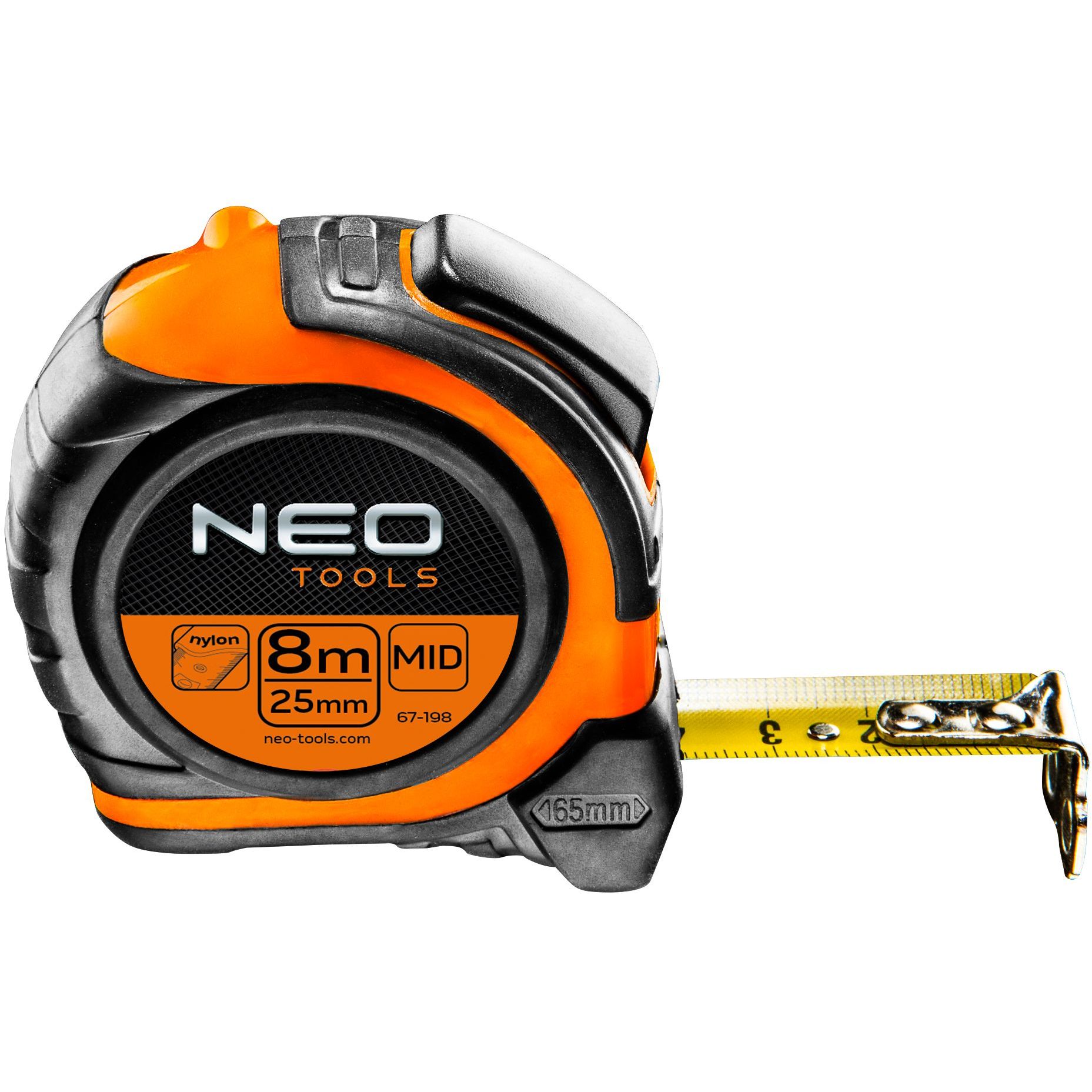 Рулетка Neo Tools із двосторонньою розміткою 8 м x 25 мм (67-198) - фото 1