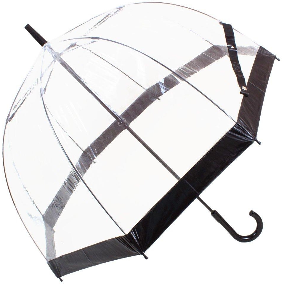 Жіноча парасолька-палиця механічна Fulton 84 см прозора - фото 1