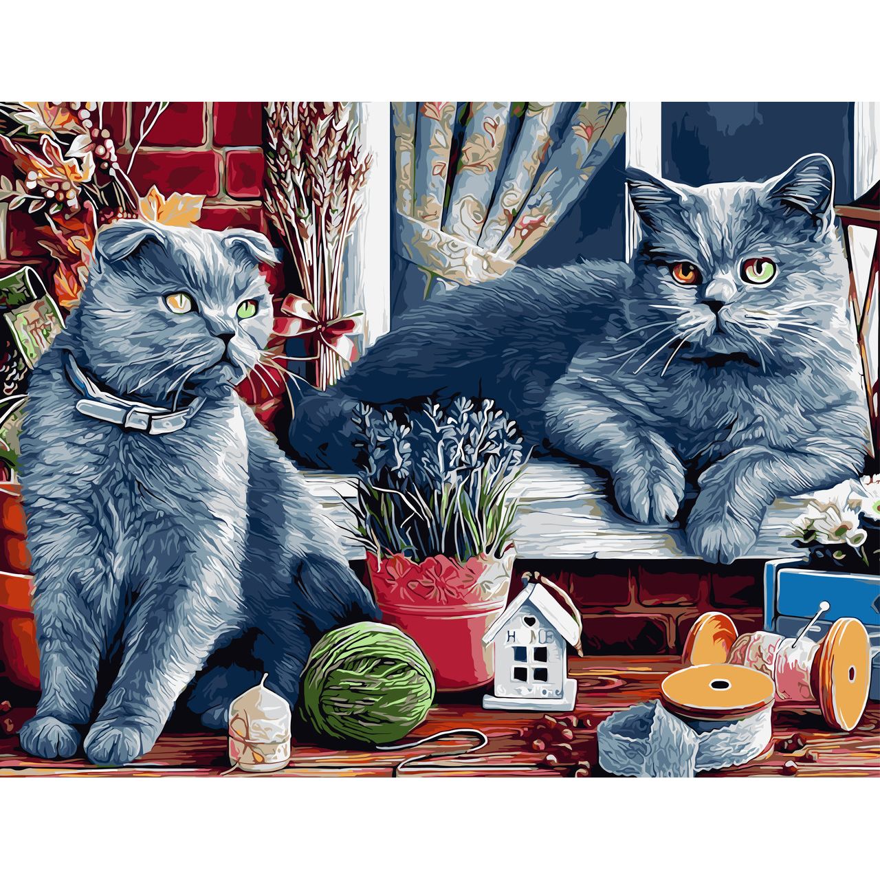 Картина по номерам Британські коти ArtStory 50х65 см різнокольорова 000169327 - фото 1