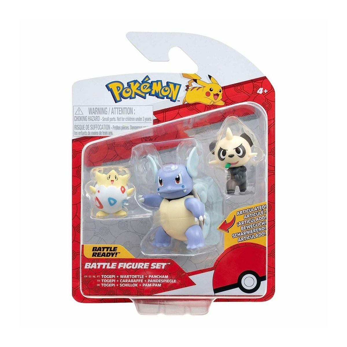 Набор игровых фигурок Pokemon W17 Battle figure Togepi + Pancham + Wartortle (PKW3051) - фото 2