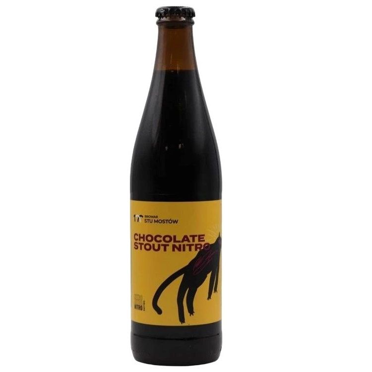 Пиво Browar Stu Mostow Chocolate Milk Stout Nitro темне 5.7% 0.5 л - фото 1