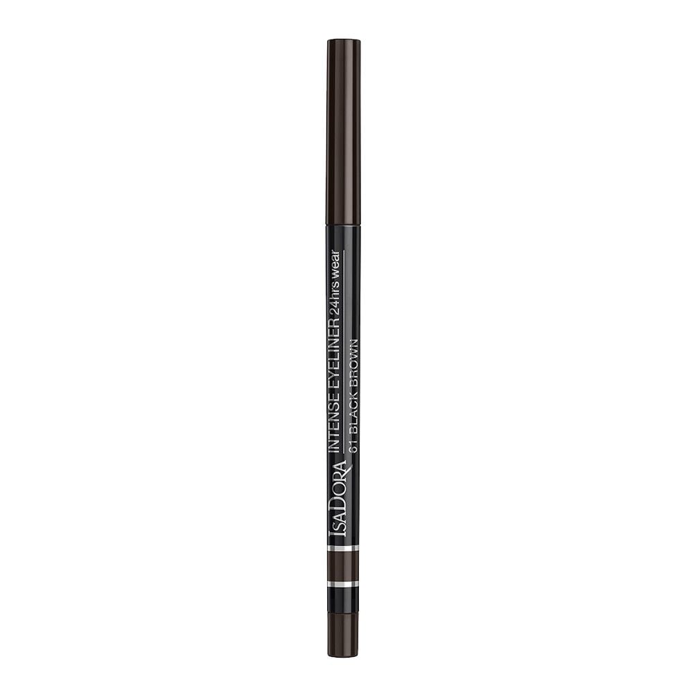 Автоматический карандаш для глаз IsaDora Intense Eyeliner 24 Hrs Wear, тон 61 (Black Brown), 0,35 г (523466) - фото 2