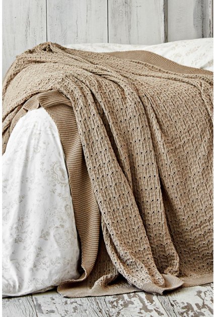 Набор постельное белье с пледом Karaca Home Eldora gold 2020-1, евро, золотой, 5 предметов (svt-2000022238670) - фото 3