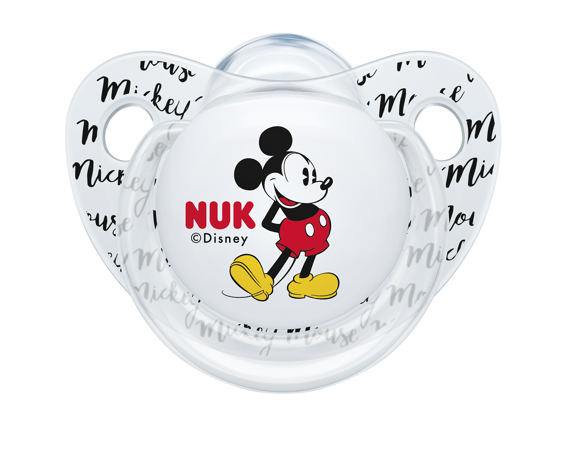 Пустушка силіконова Nuk Trendline Disney Mickey, ортодонтична, 0-6 міс., червоний з білим, 2 шт.(3953118) - фото 2