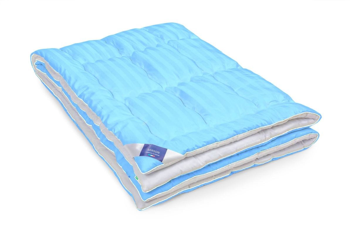 Одеяло антиаллергенное MirSon Valentino Hand Made EcoSilk №1303, летнее, 155x215 см, бело-голубое (237053929) - фото 2