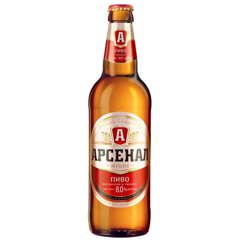 Пиво Арсенал Міцне, 8%, 0,5 л (85688) - фото 1