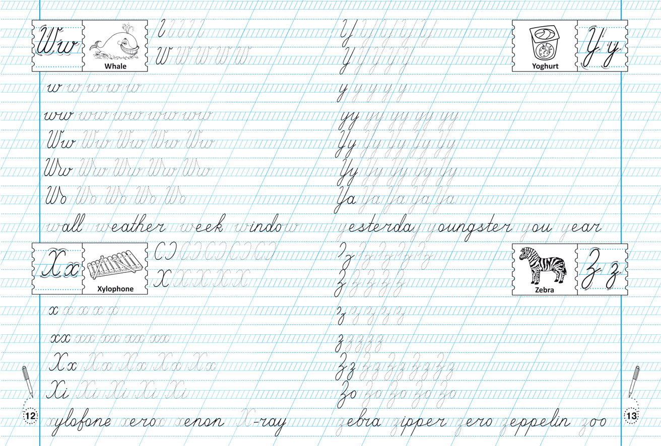 Прописи-тренажер Кристал Бук Английский язык Рукописный шрифт (F00026181) - фото 3