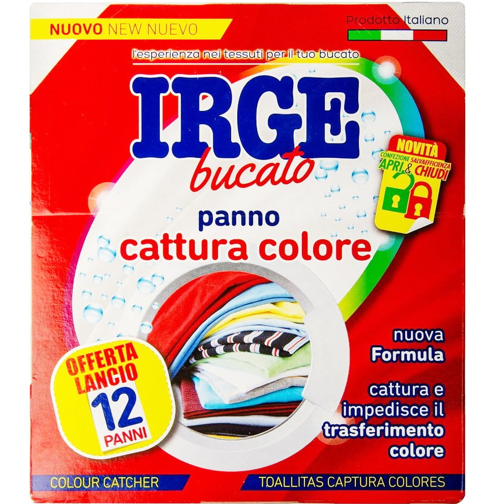 Салфетка-ловушка для стирки Irge цветных вещей 12 шт. (PAN4461A) - фото 1