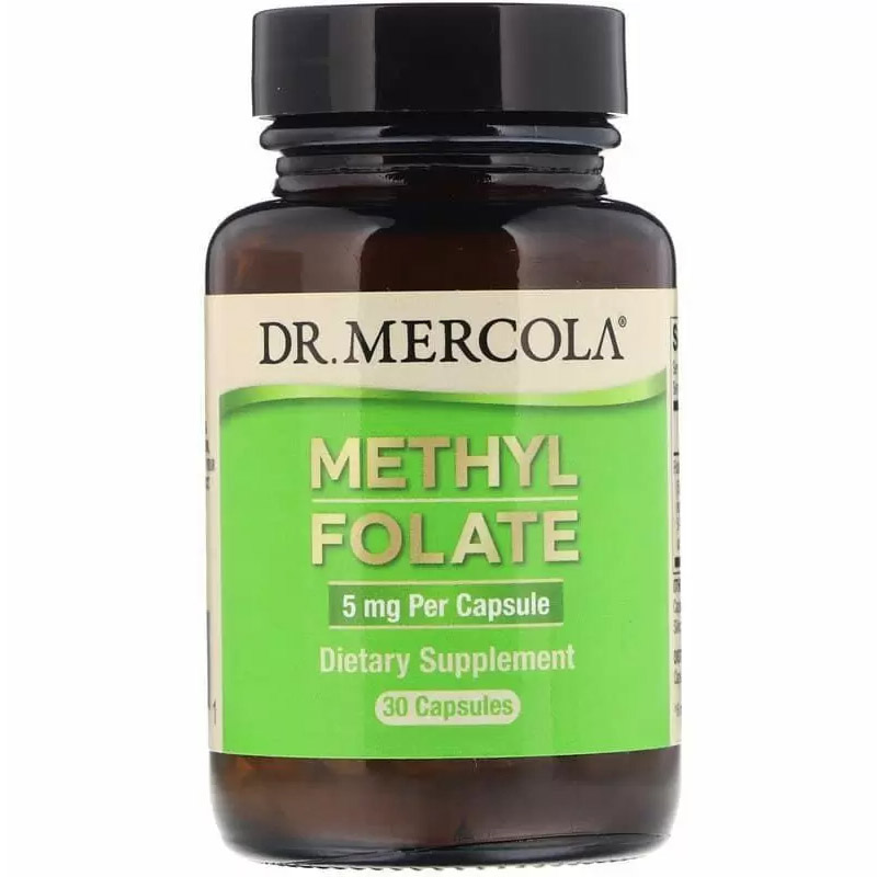 Харчова добавка Dr. Mercola Methyl Folate 5 мг 30 капсул - фото 1