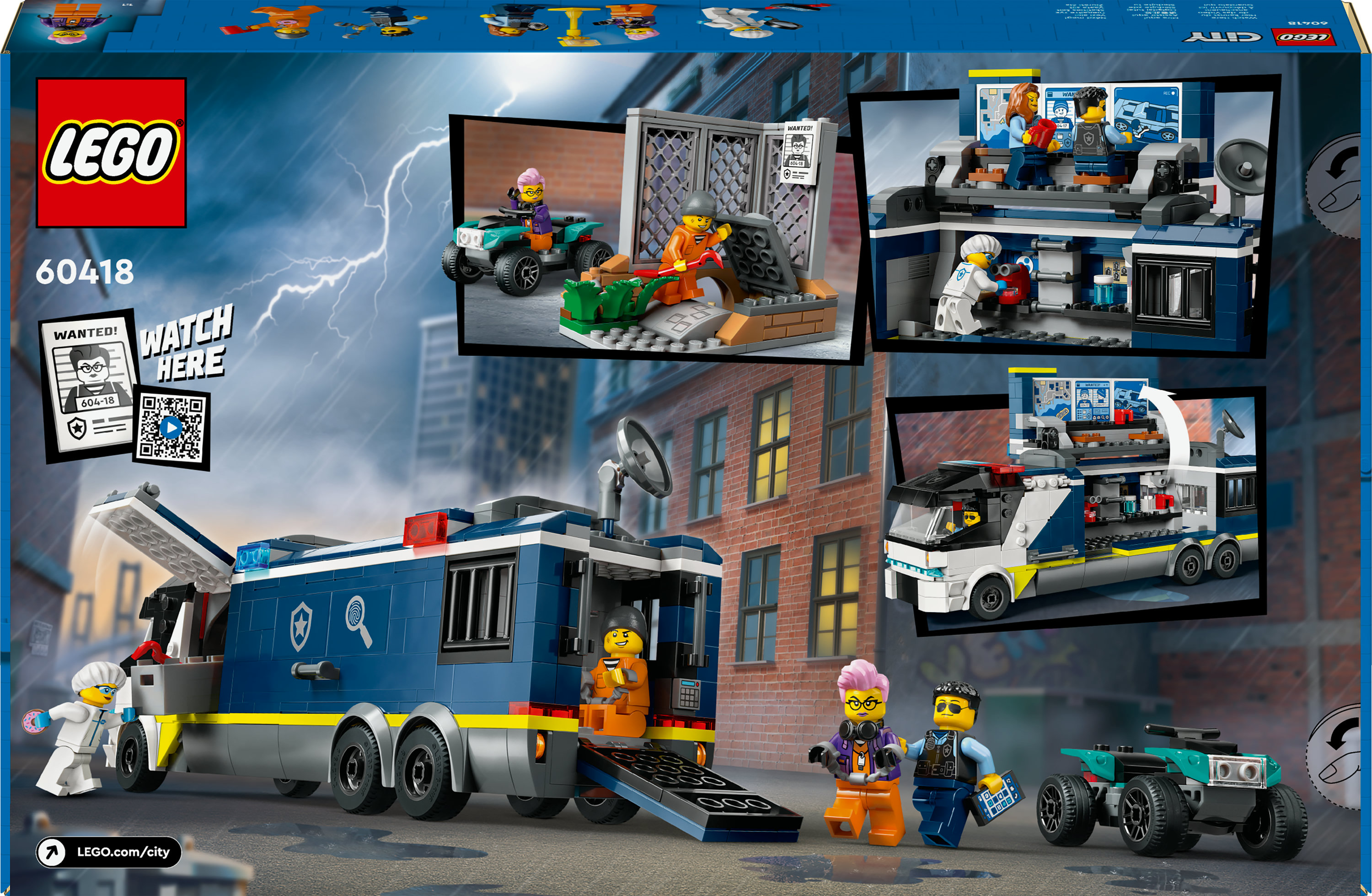 Конструктор LEGO City Передвижная полицейская криминалистическая лаборатория 674 детали (60418) - фото 9