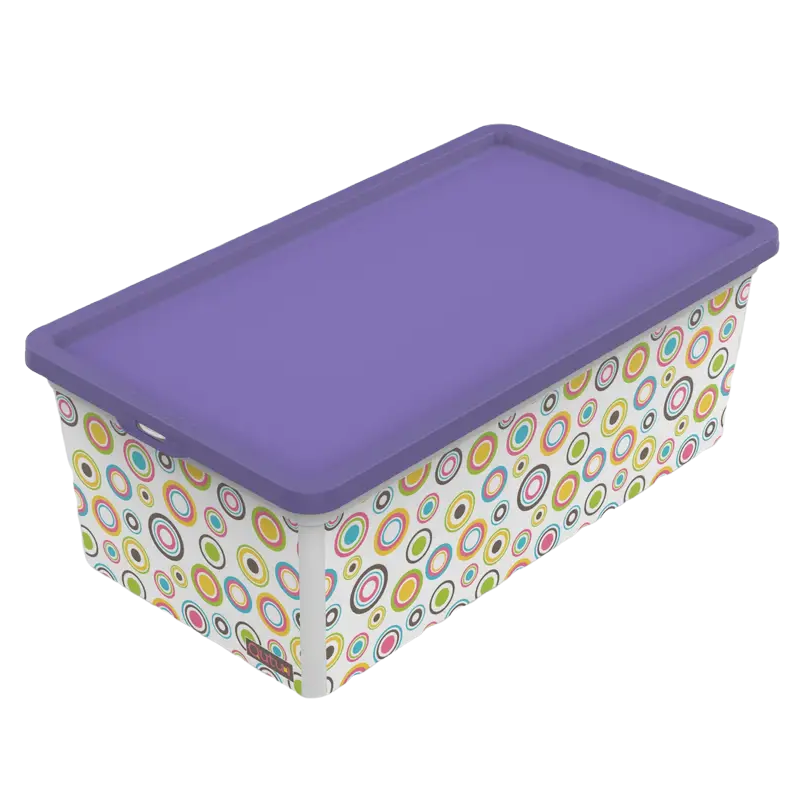 Коробка Qutu Trend Box Vibrant, 5 л, 33,5х19х11,5 см, разноцвет (TREND BOX с/к VIBRANT 5л.) - фото 1
