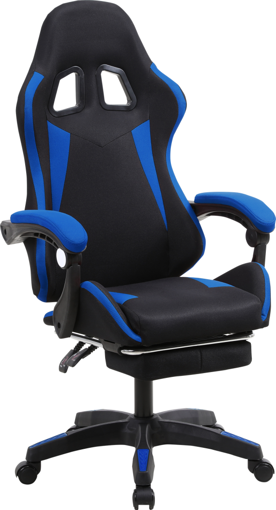 Геймерское кресло GT Racer черное с синим (X-2324 Fabric Black/Blue) - фото 4