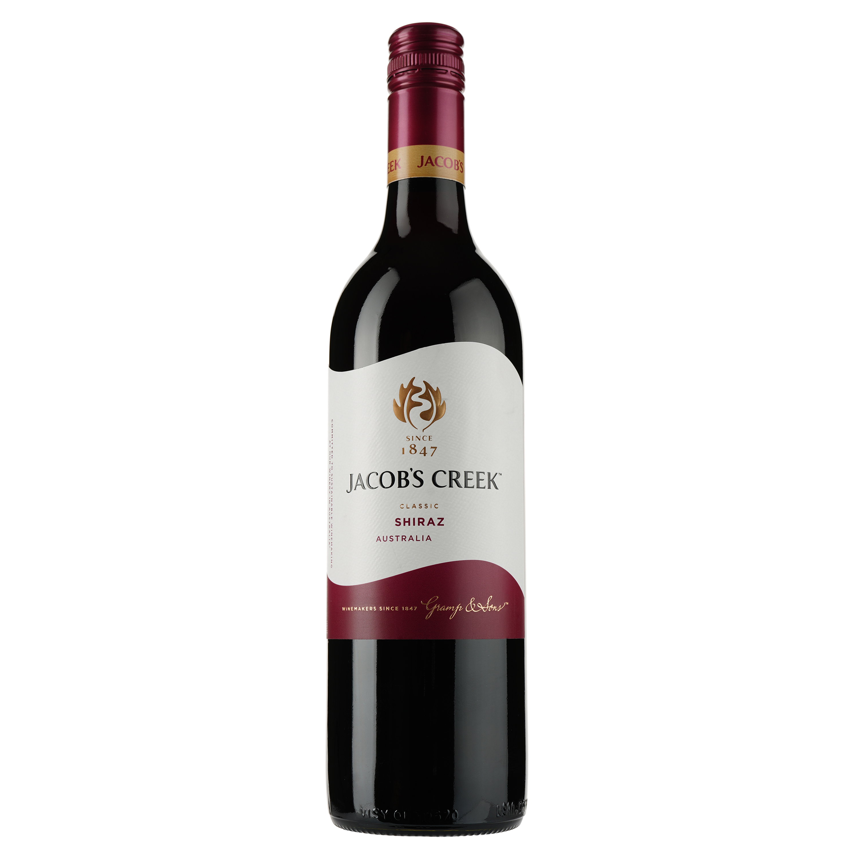 Вино Jacob's Creek Classic Classic Shiraz, червоне, сухе, 14%, 0,75 л (2142) - фото 1